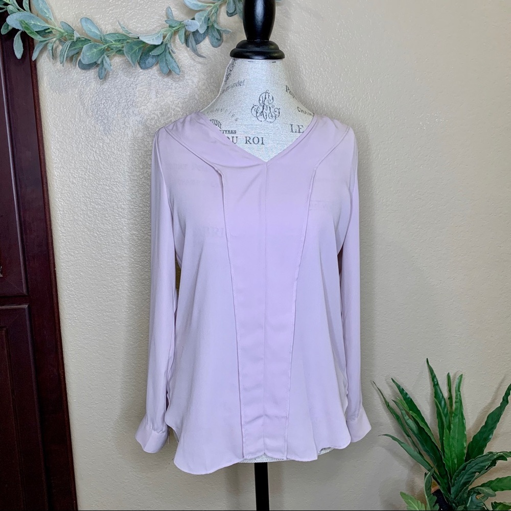 Ann Taylor Factory ~ Long sleeve V-neck Blouse